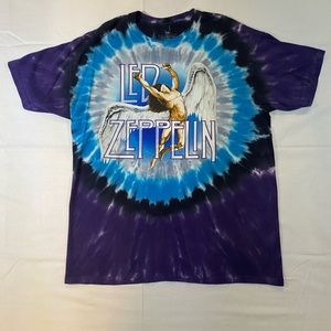 Led Zeppelin tie dye design tee